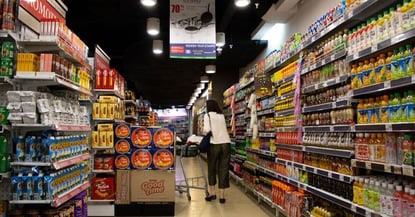 Woman shopping in a brick-and-mortart store