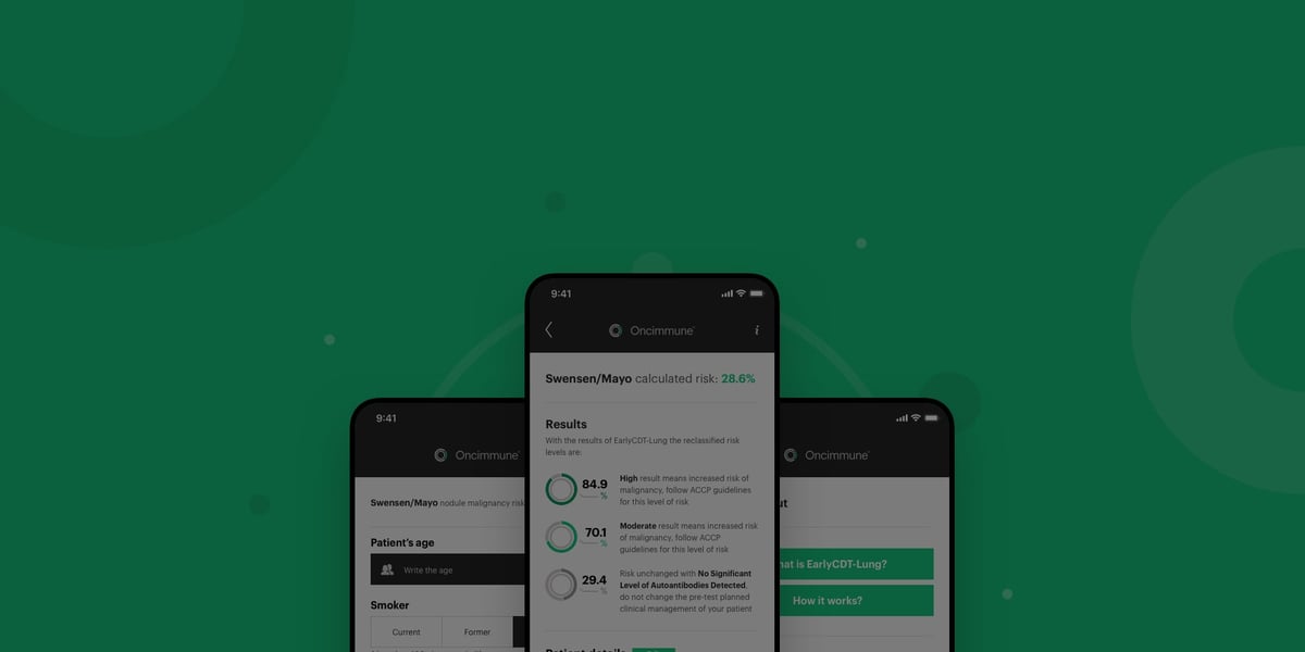 Oncimmune healthcare mobile app