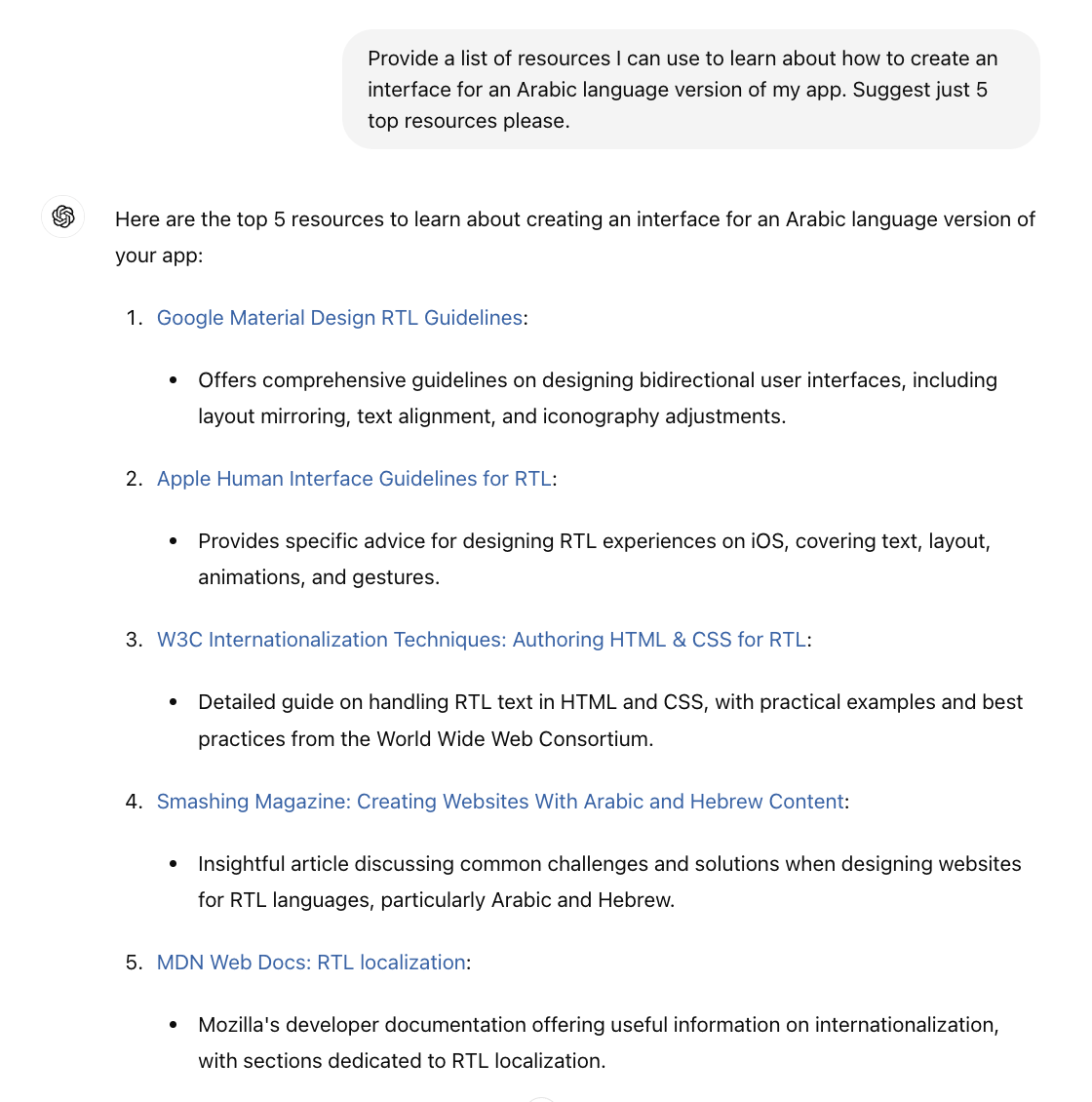 ChatGPT can recommend relevant resources on new topics, and suggest media elements to include 