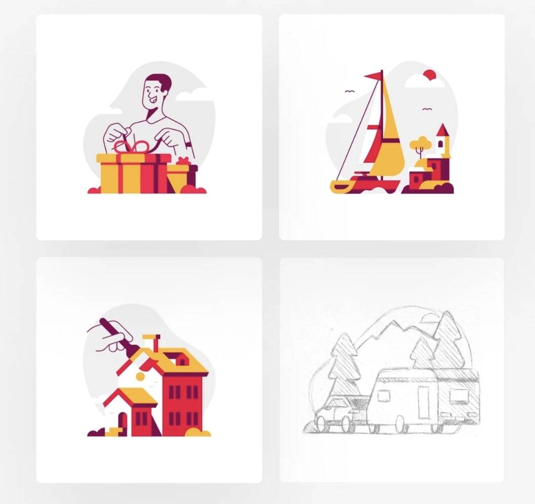 Example of three illustrations developed for Better as part of the website redesign and wider rebranding strategy