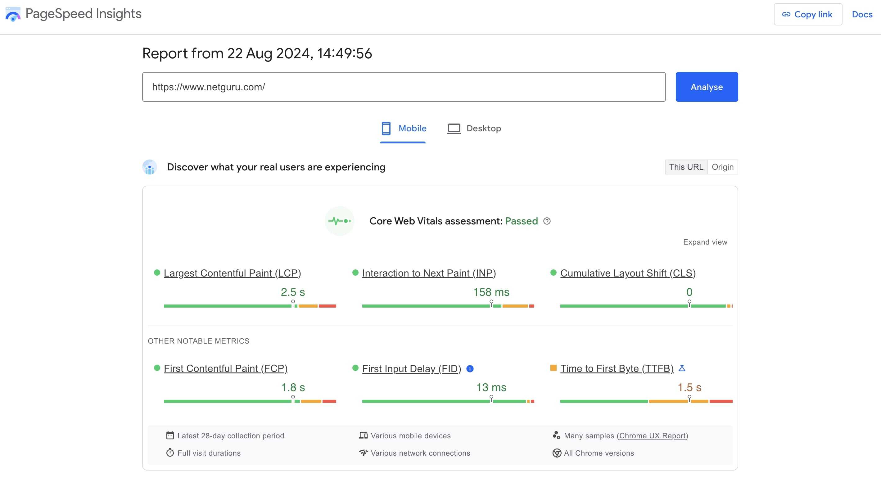 Google Speed test-1