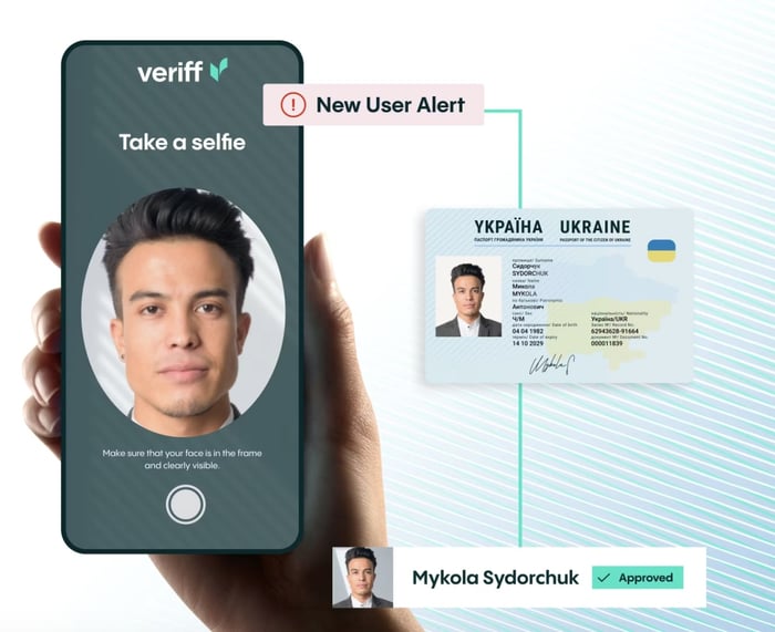 Screenshot of Veriff app in use