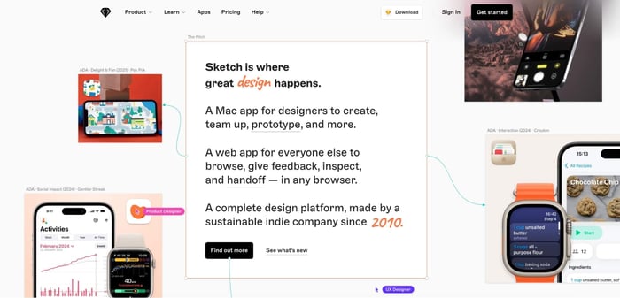 Sketch is a web UX design tool for Mac users