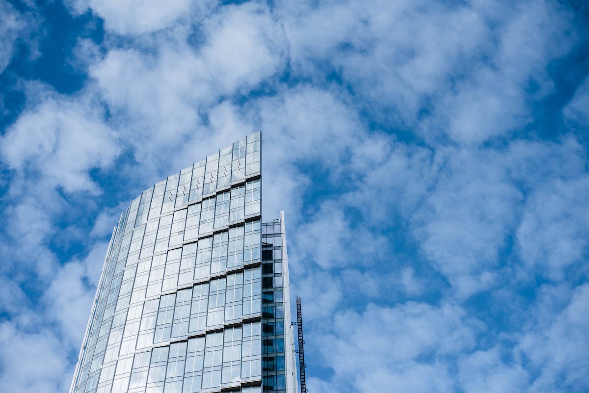 Skyscraper and blue sky