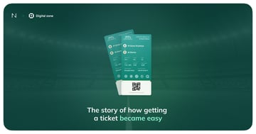 Ticket Zone app with football tickets.